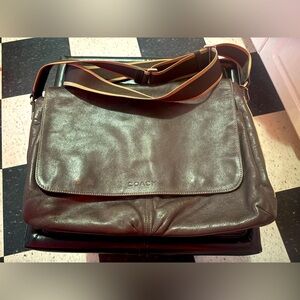 Coach Brown Leather Messenger Bag